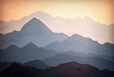Mountain Silhouette Wall Painting Danuta Romo