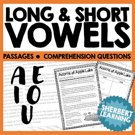 Long And Short Vowel Sounds A E I O U Reading Passages