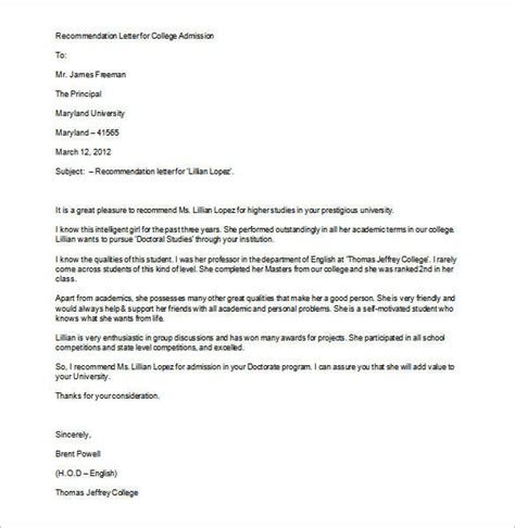 University Reference Letter Example Ucas Mazopia