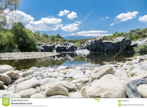 Gole Dell Alcantara Gorge Of Alcantara River In Sicily Stock Photo