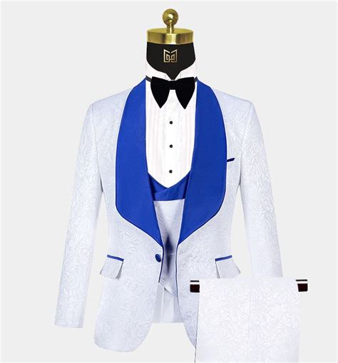 White And Blue Tuxedo Suit Gentlemans Guru In 2021 Blue And White