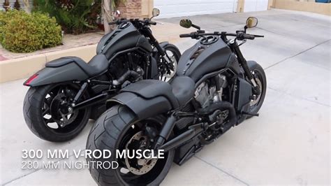 Custom 300mm Vrod Muscle And 280 Mm Nightrod By Dd Designs Youtube