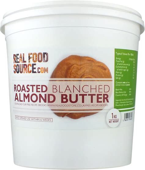Realfoodsource Roasted Blanched Almond Butter 1kg Uk Grocery