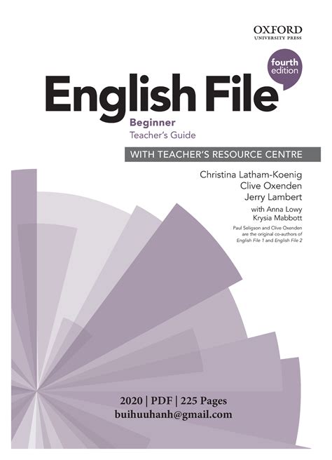 Oxford English File Beginner Teacher S Guide 4th Edition English