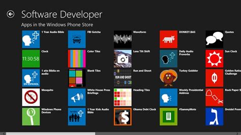 Appy pie, ui bakery, appyourself, appsmoment. Software Developer for Windows 8 and 8.1