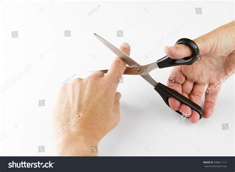 Cut Finger Scissors Stock Photo 648811117 Shutterstock