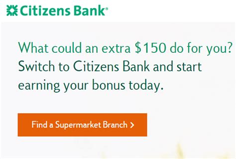 Expired Citizens Bank 150 Checking Bonus At Supermarket Branches
