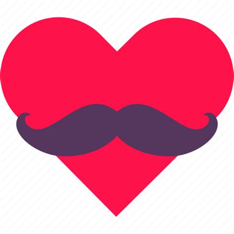 Face Heart Love Male Man Moustache Icon