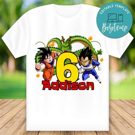 Find out which anime characters were born today and discover who shares your birthday. Dragon Ball Z Happy Birthday Shirt PNG File Instant Download | Bobotemp