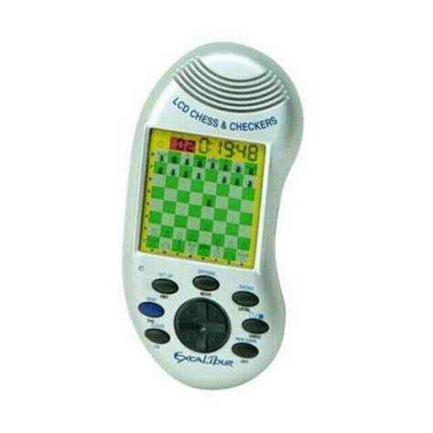 Lcd Chess Checkers Electronic Handheld Travel Game Excalibur For Sale