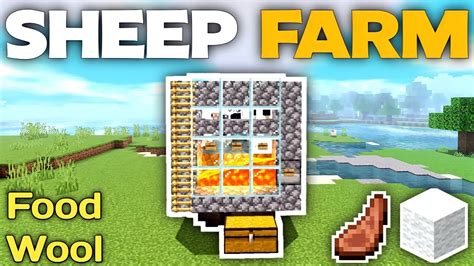 Easiest Sheep Farm Food And Wool Farm Minecraft 120 Bedrock Youtube