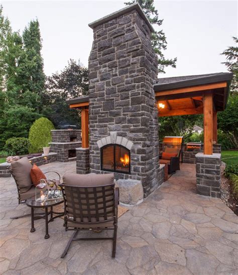 Double Sided Outdoor Fireplaces Paradise Restored Landscaping
