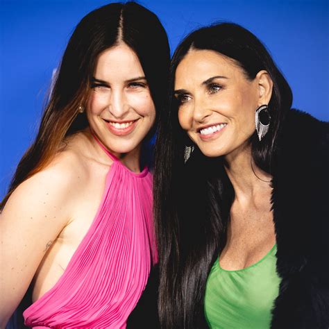 Demi Moore And Scout Willis Look Nearly Identical In Matching Neon Dresses Popsugar Australia