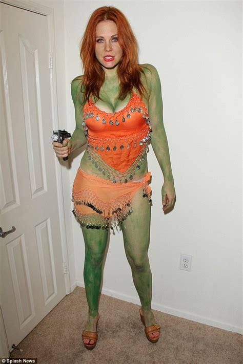 Maitland Ward Wears Nothing But Green Bodypaint As She Strips Naked For Star Trek Costume At