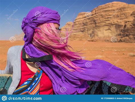 Girl Fluttering Hair On Speed Touristic Concept Picture On Car Tour