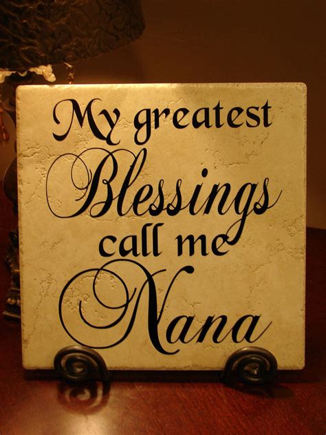 My Greatest Blessings Call Me Nana Vinyl Art Decorative Tile | Blessings, Nana quotes and ...