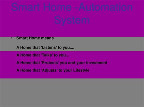 Ppt Smart Home Automation System Powerpoint