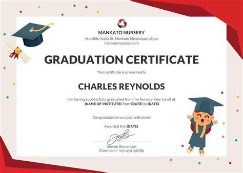 Free Certificate Template Of Graduation Download