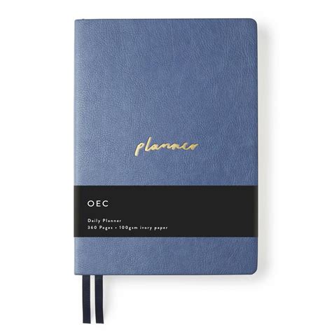 Daily Planner Book Navy Blue By Old English Company
