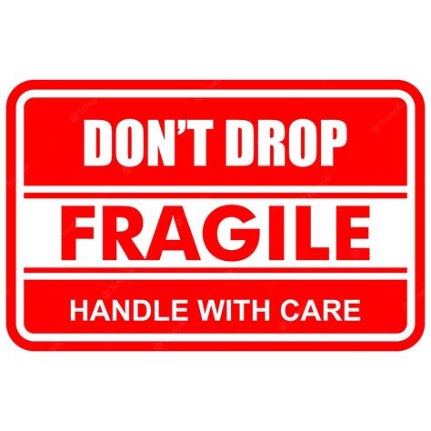 Premium Vector Fragile Please Handle With Care Sticker Label