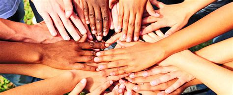 Many Hands Together Group Of People Joining Hands Pledge Sports