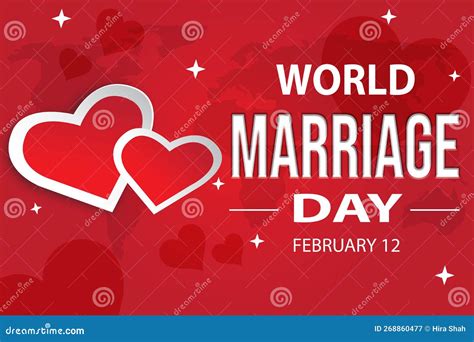 World Marriage Day Backdrop Banner Design With Two Hearts And