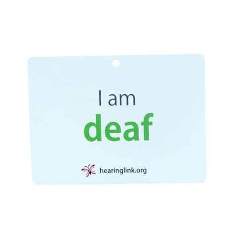 I Am Deaf Card For Lanyard Large Print Hearing Dogs For Deaf People