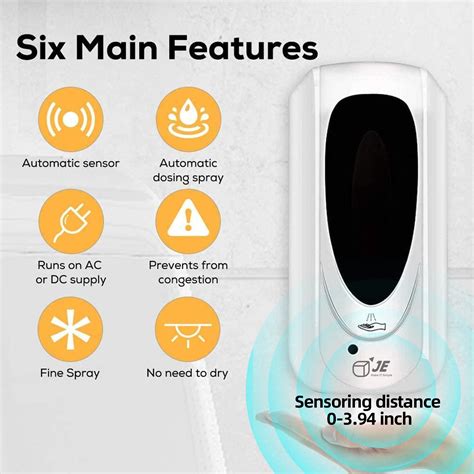 Automatic Hand Sanitizer Dispenser Wall Mounted Je Touchless Spray