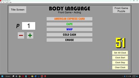 Body Language Game Show Software Etsy