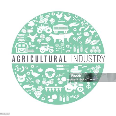 Lambang Agribisnis Ikon Pertanian Ilustrasi Stok Unduh Gambar