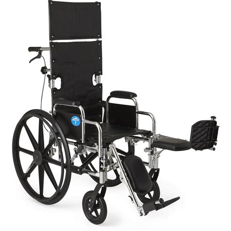 Medline Excel Reclining Wheelchair 22 Wide Seat Desk Length