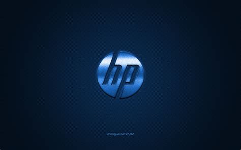 Download Wallpapers Hp Logo Blue Shiny Logo Hp Metal Emblem