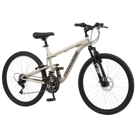 Mongoose Major Mountain Bike 26 Inch Wheels 18 Speeds Sand Mens