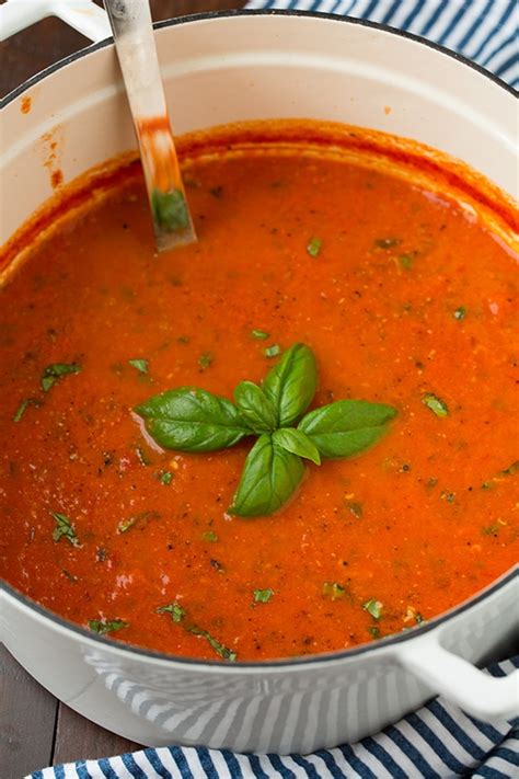 Top with a few small leaves of torn basil. Roasted Tomato Basil Soup {Grilled Cheese Croutons ...