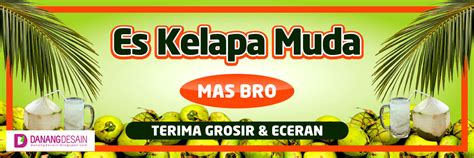 Desain Banner Es Kelapa Muda Cdr