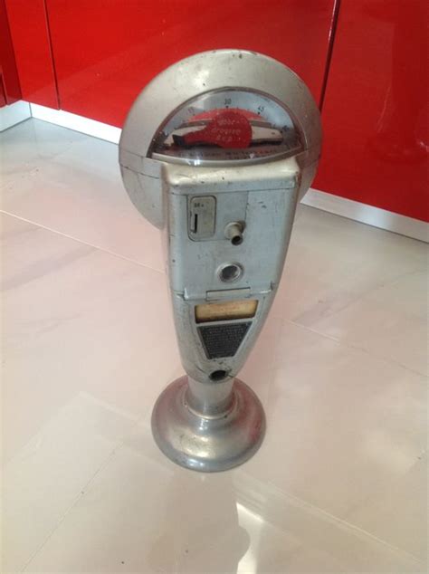 Vintage Parking Meter Approximately 1950 14 X 19 X 50 Cm