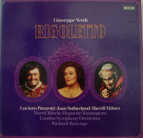Rigoletto By Giuseppe Verdi Luciano Pavarotti Joan Sutherland