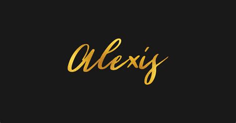 alexis name hand lettering in gold letters alexis t shirt teepublic