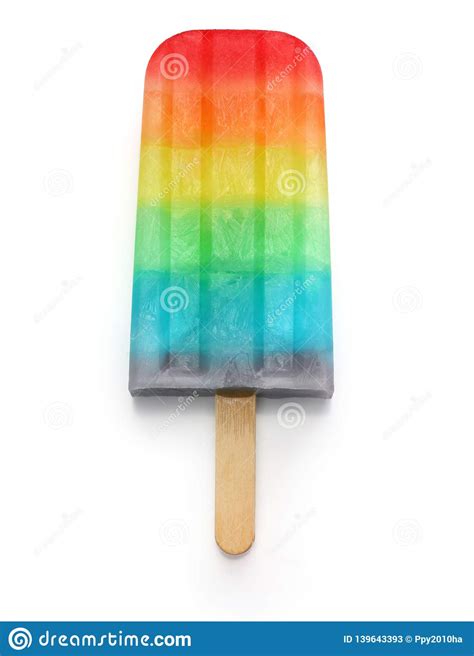 Homemade Rainbow Ice Pop Stock Image Image Of Cold