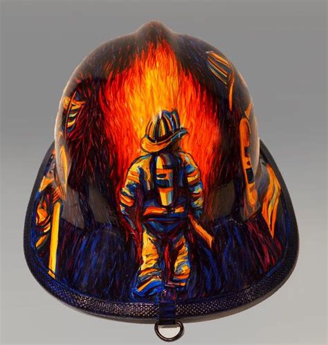 Custom Painted Firefighter Helmet By Reburndesigns On Etsy 27500