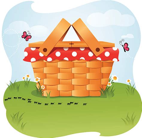 Picnic Basket Clip Art Vector Images And Illustrations Istock