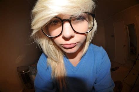 Alternative Cute Geeky Glasses Girl Hair Image