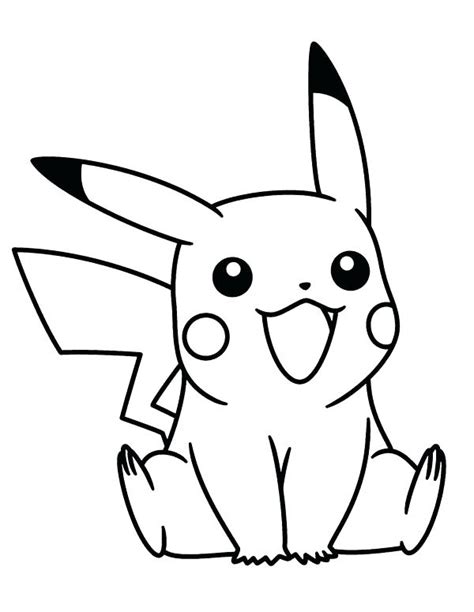 Pikachu Line Drawing Free Download On Clipartmag