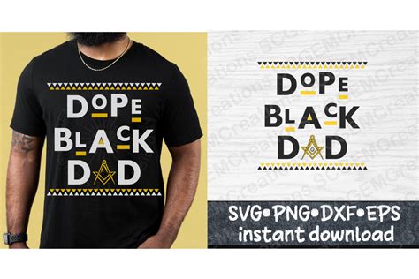 Dope Black Dad Pha Svg Graphic By Sc Gem Creations · Creative Fabrica