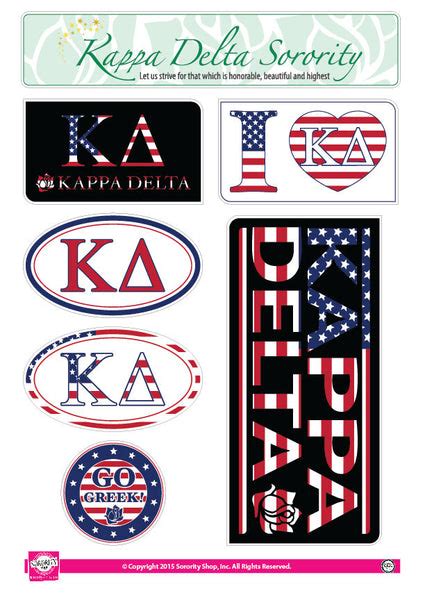 Kappa Delta American Stickers Sororityshop