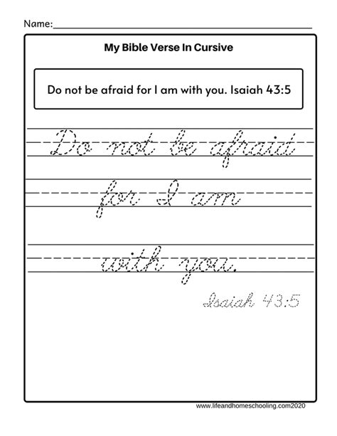 Free Printable Bible Verses Handwriting Check Out Our New 5 Minute