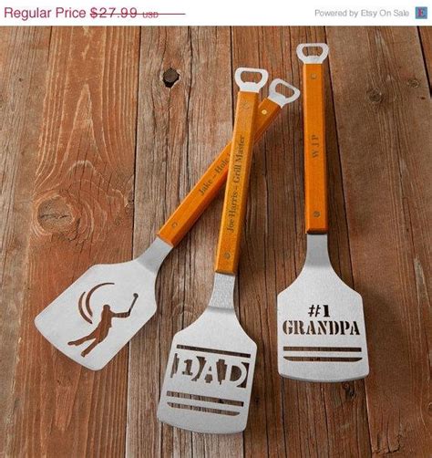 For the dad who fancies himself a pro griller. Personalized BBQ Spatula - Grilling Tools For Dad - Father ...