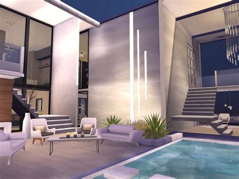 Modern Designer Villa No Cc By Sarinasims At Tsr Sims 4 Updates
