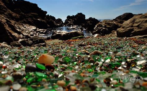 Cristal En La Playa De California Glass Beach Paisajes Playa Lugares