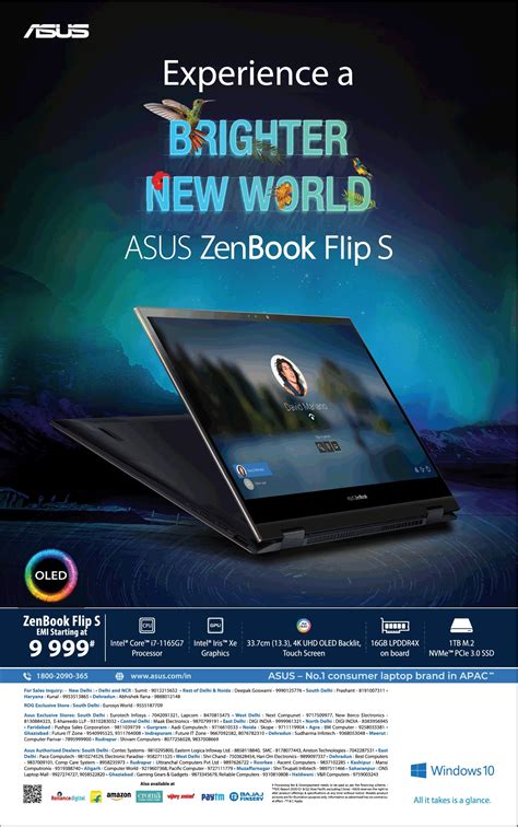 Asus Zen Book Flip S Laptop Experience A Brighter New World Ad Advert